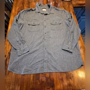 Mutual Weave Mens Casual 100% Cotton Button Down Shirt SZ 2XLT gropcore